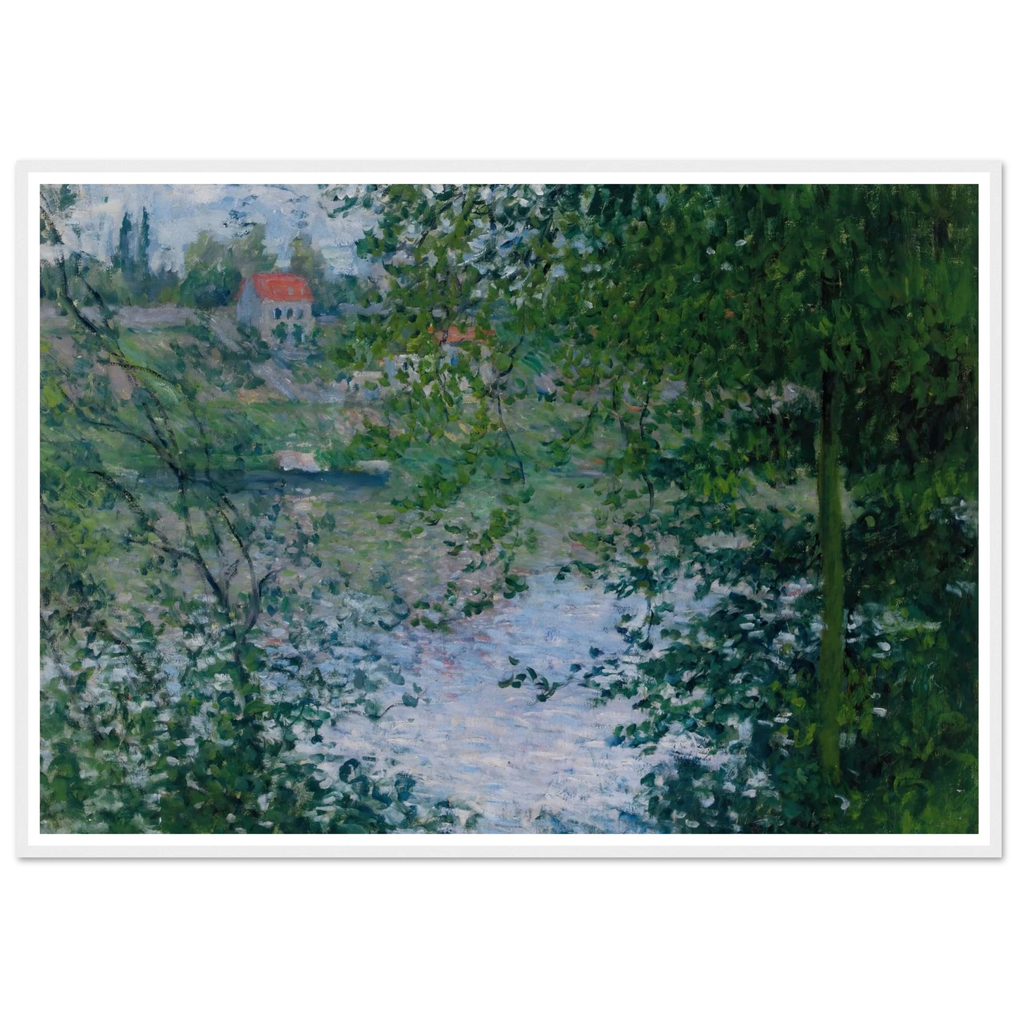 À Travers Les Arbres, Île De La Grande Jatte (1878) Art Print | Claude Monet-Quipham Collections