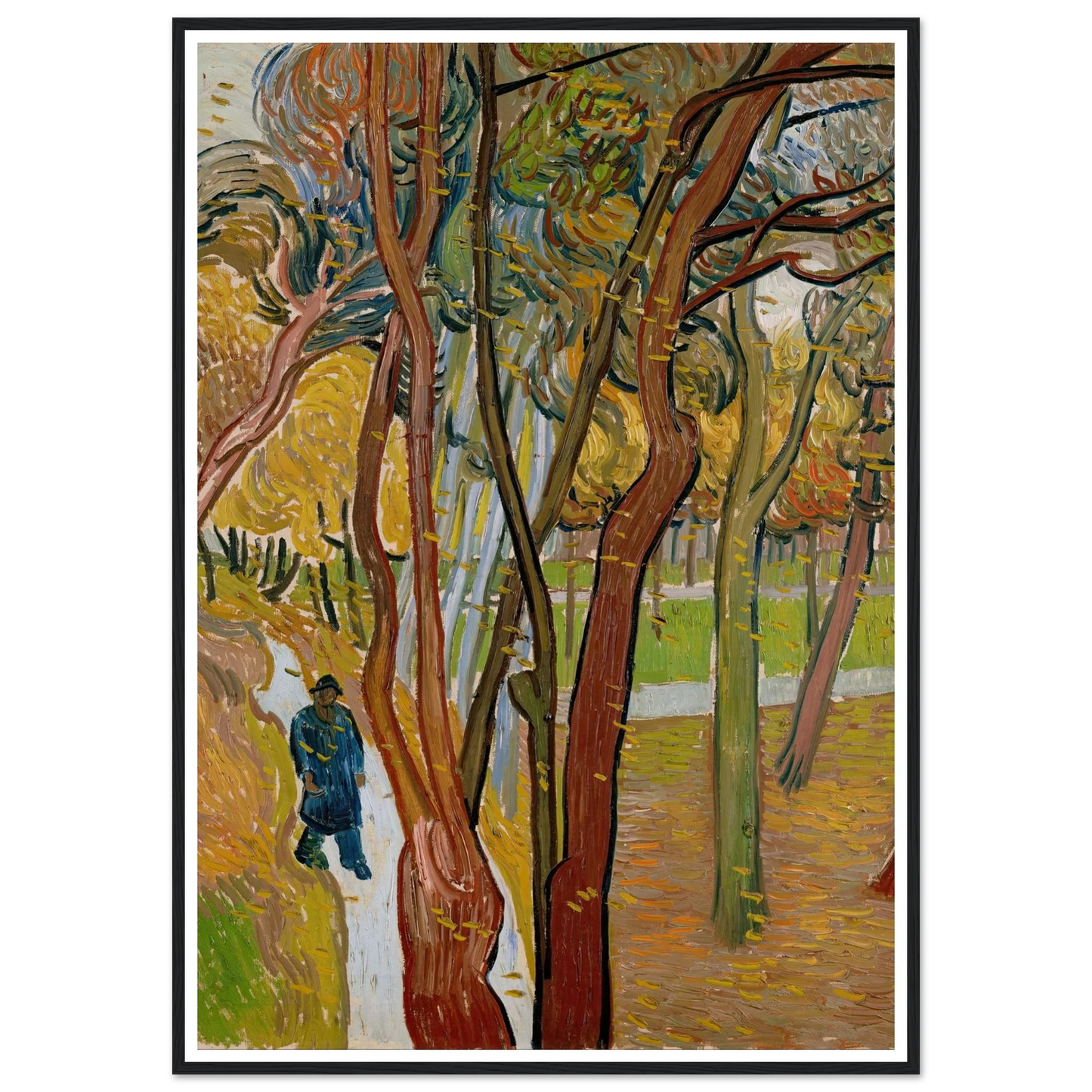 The garden of Saint Paul’s Hospital (`The fall of the leaves’) Art Print | Vincent van Gogh-Quipham Collections
