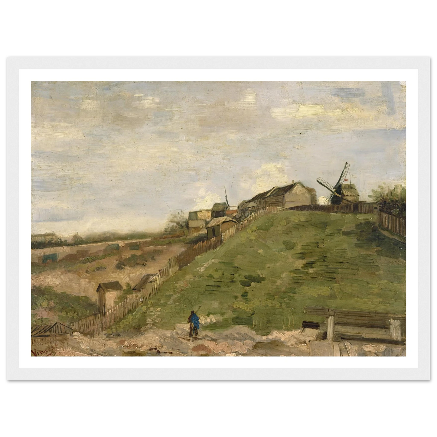 The hill of Montmartre with stone quarry (1886) Art Print | Vincent van Gogh-Quipham Collections