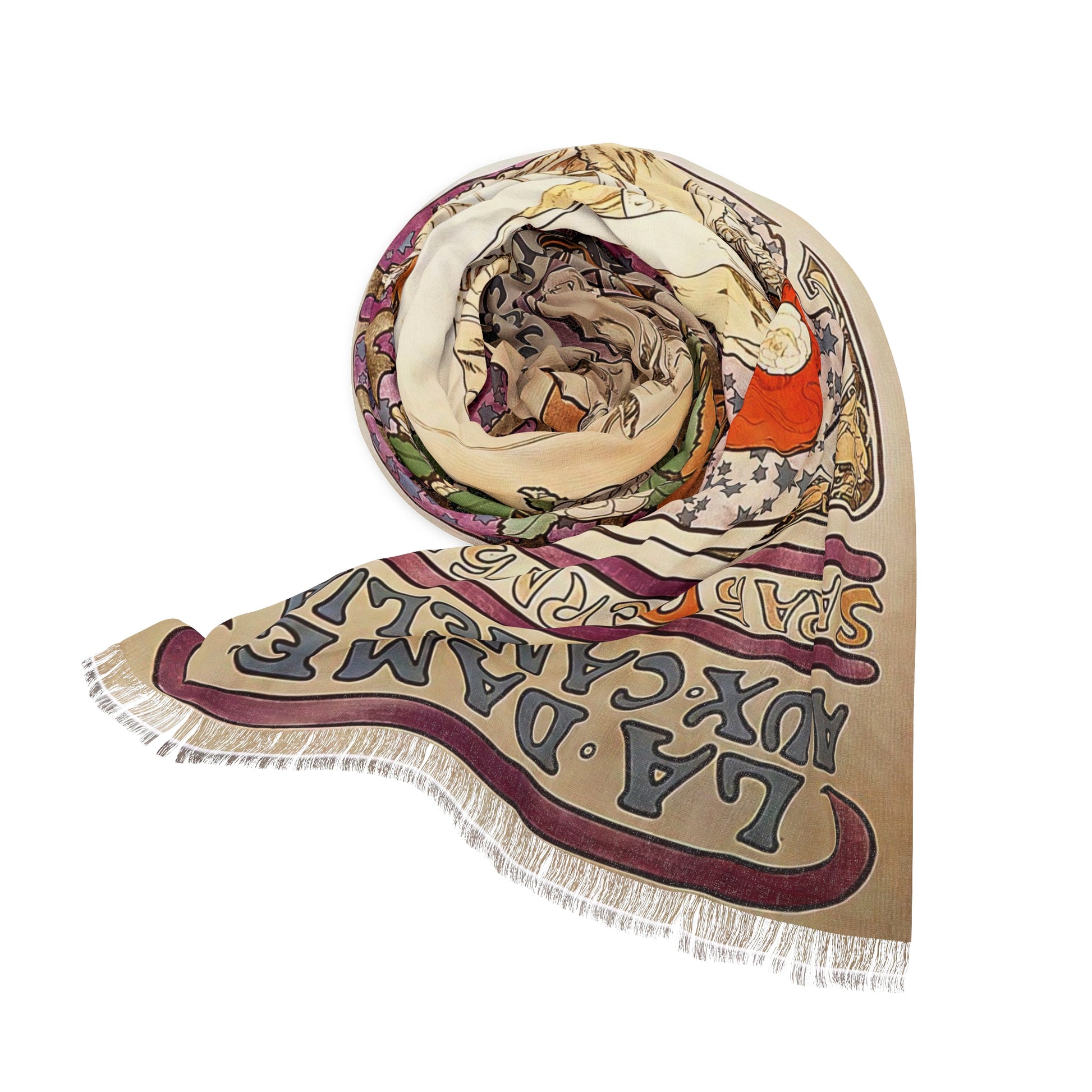 La Dame Aux Camelias | Alphonse Mucha Scarf – Art Nouveau Scarf-Quipham Collections