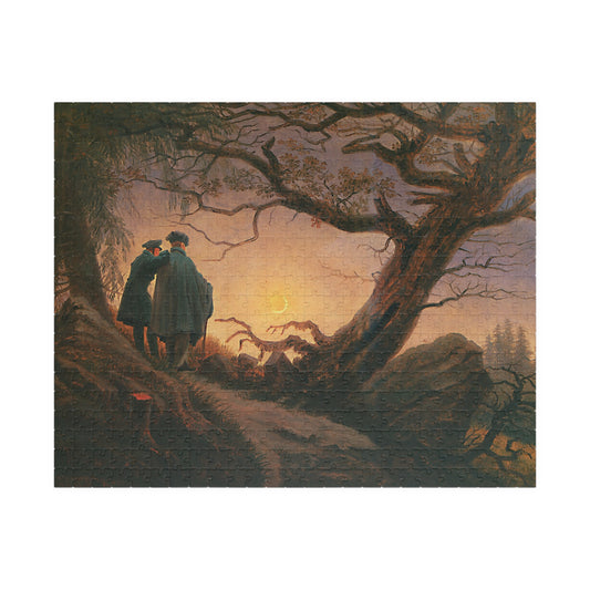 Deux Hommes contemplant la Lune Puzzle | Caspar David Friedrich-Quipham Collections