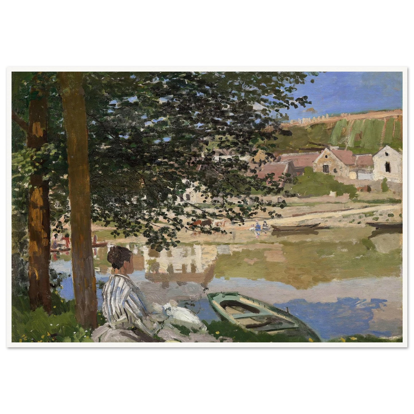 On the Bank of the Seine, Bennecourt (1868) Art Print | Claude Monet-Quipham Collections