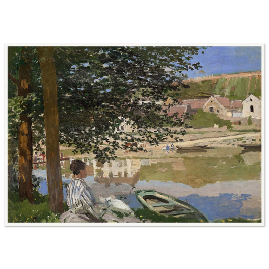 On the Bank of the Seine, Bennecourt (1868) Art Print | Claude Monet-Quipham Collections