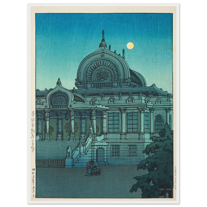 Tsukiji Honganji no yuzuki (Evening moon at Honganji Temple in Tsukiji) (1936) Art Print | Kawase Hasui-Quipham Collections