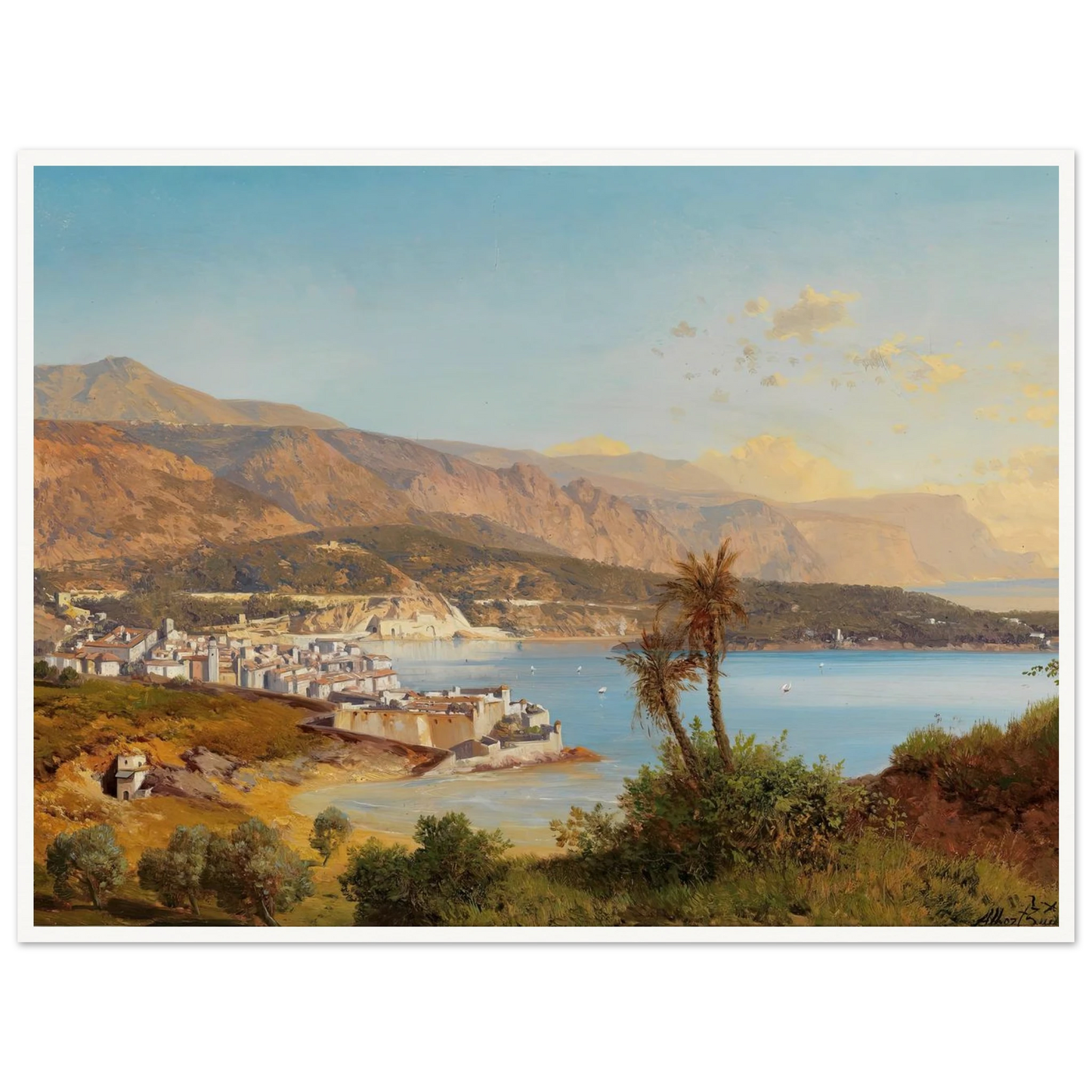 Blick über die Bucht von Villefranche-sur-Mer Art Print | Albert Zimmermann-Quipham Collections