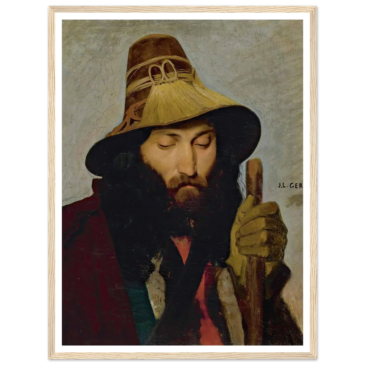 Portrait Of An Italian Man Art Print | Jean Leon Gerome-Quipham Collections