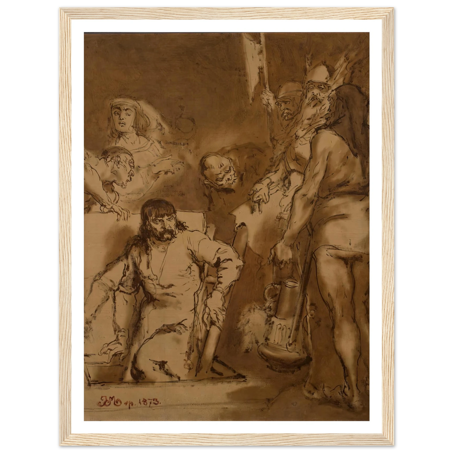 Maćko Borkowic, sketch (1873) Art Print | Jan Matejko-Quipham Collections