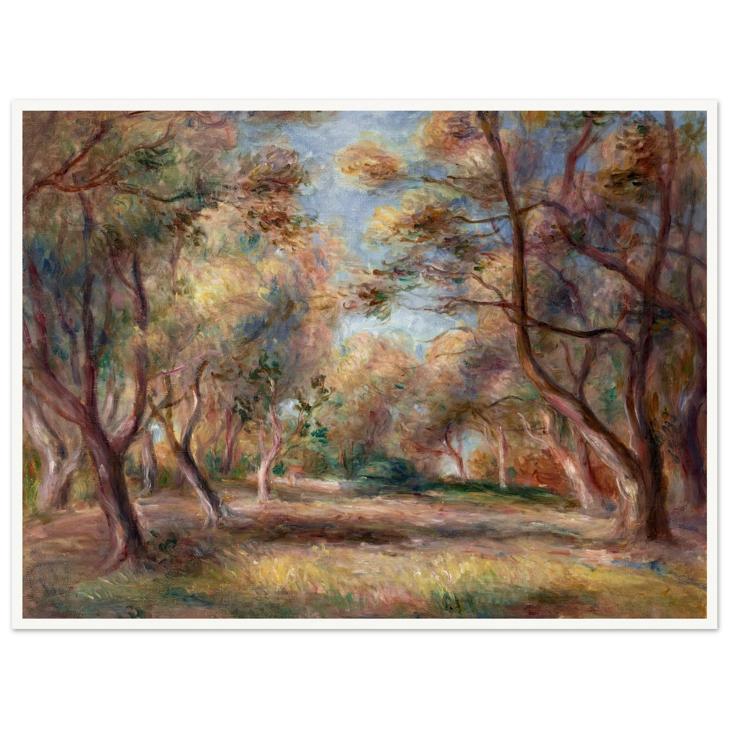 Les oliviers à Cagnes Art Print | Pierre Auguste Renoir-Quipham Collections