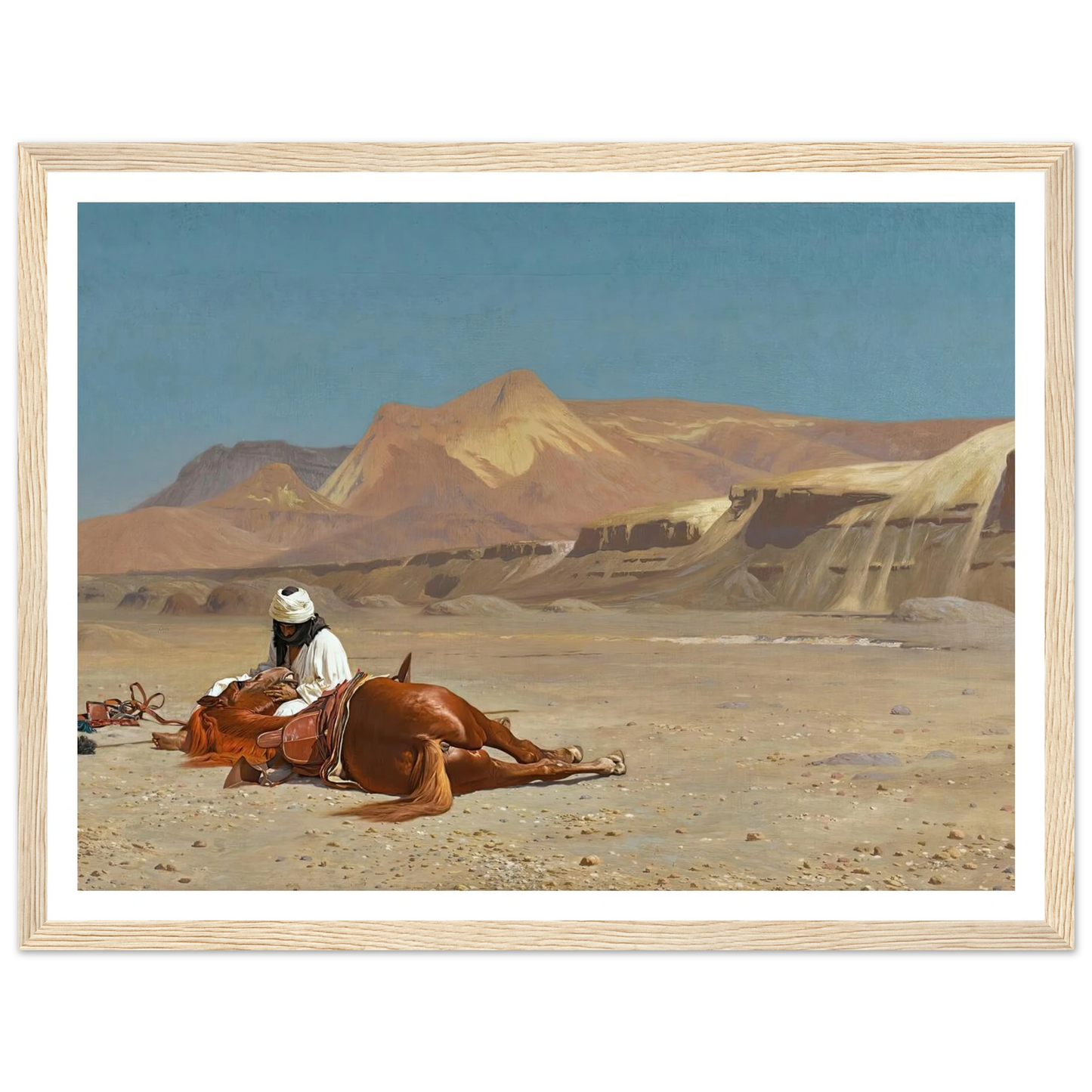 Rider and His Steed In The Desert Art Print | Jean Leon Gerome-Quipham Collections