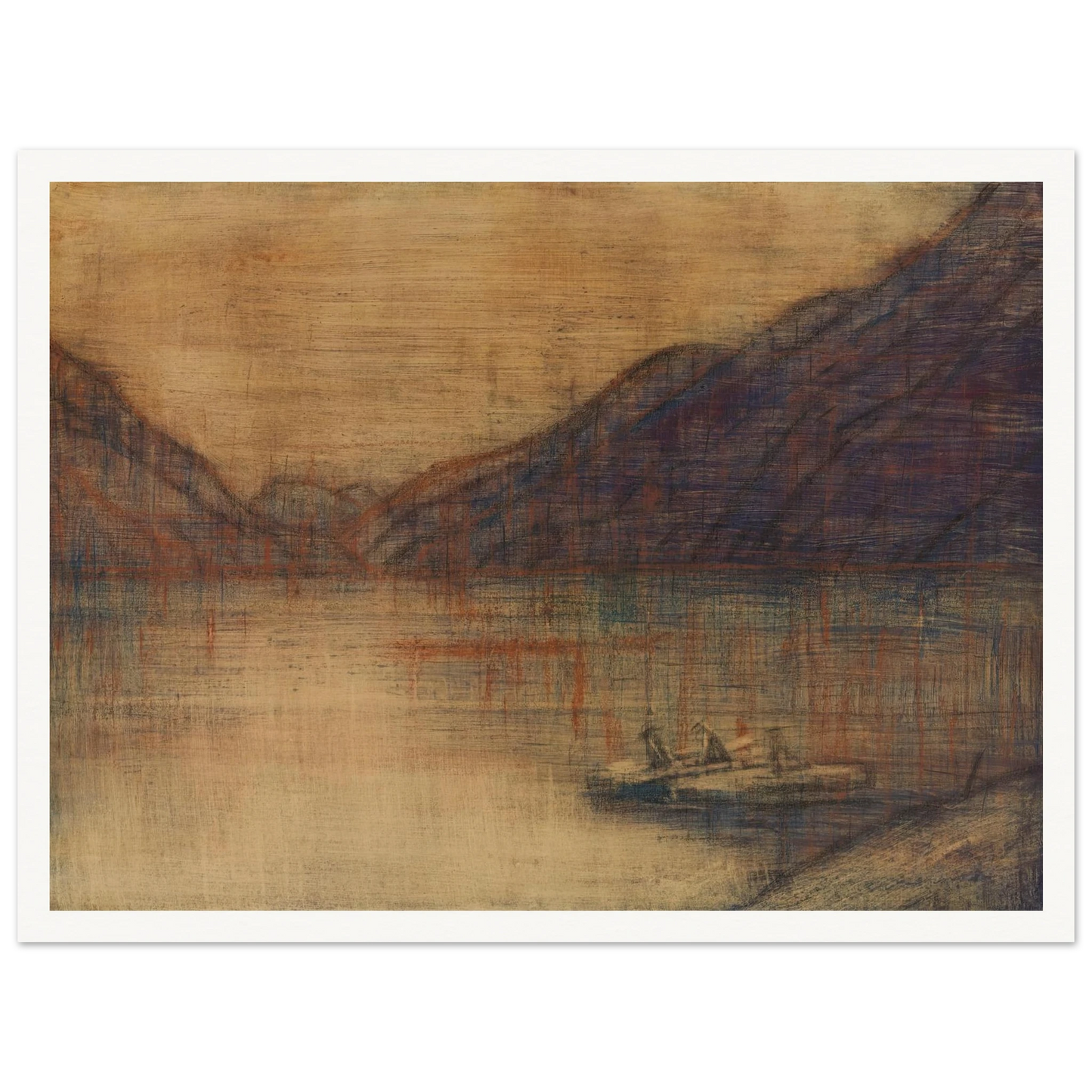 Boot auf dem Lago Maggiore (1934) Art Print | Christian Rohlfs-Quipham Collections