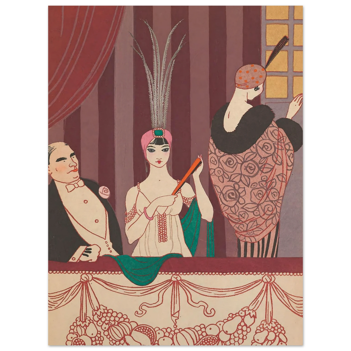 La Loge (1914) Art Print | George Barbier-Quipham Collections