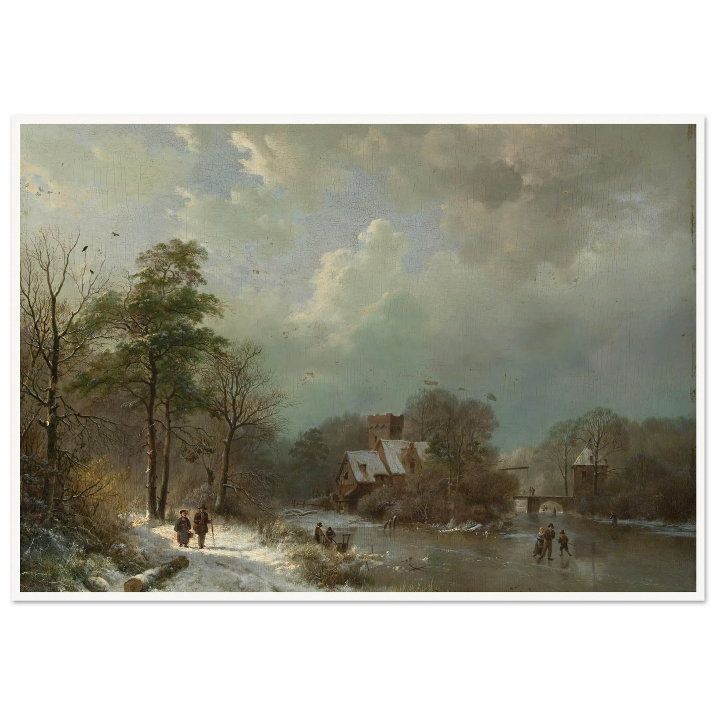 Winter Landscape, Holland (1833) Art Print | Barend Cornelis Koekkoek-Quipham Collections