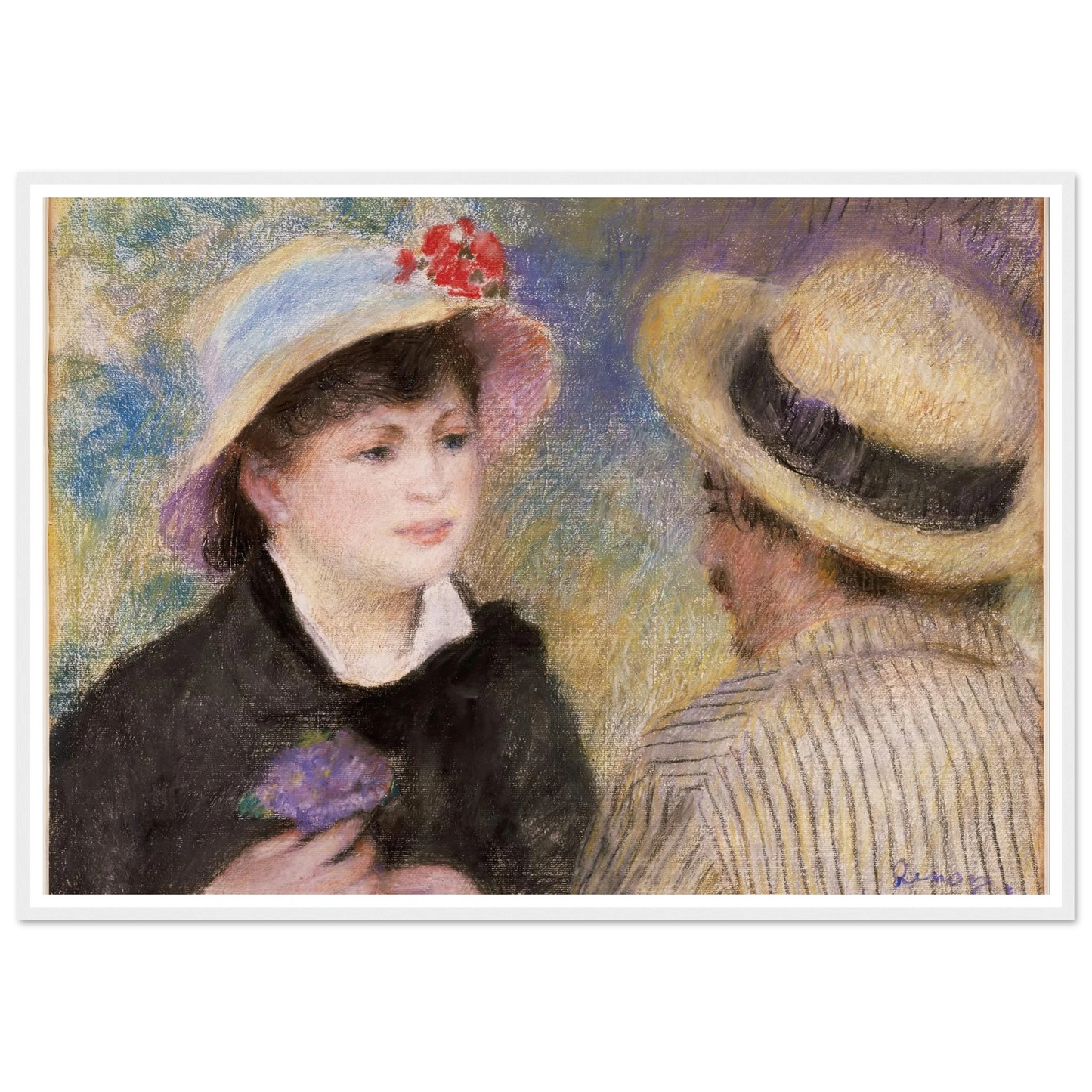 Boating Couple (said to be Aline Charigot and Renoir) (1881) Art Print | Pierre Auguste Renoir-Quipham Collections