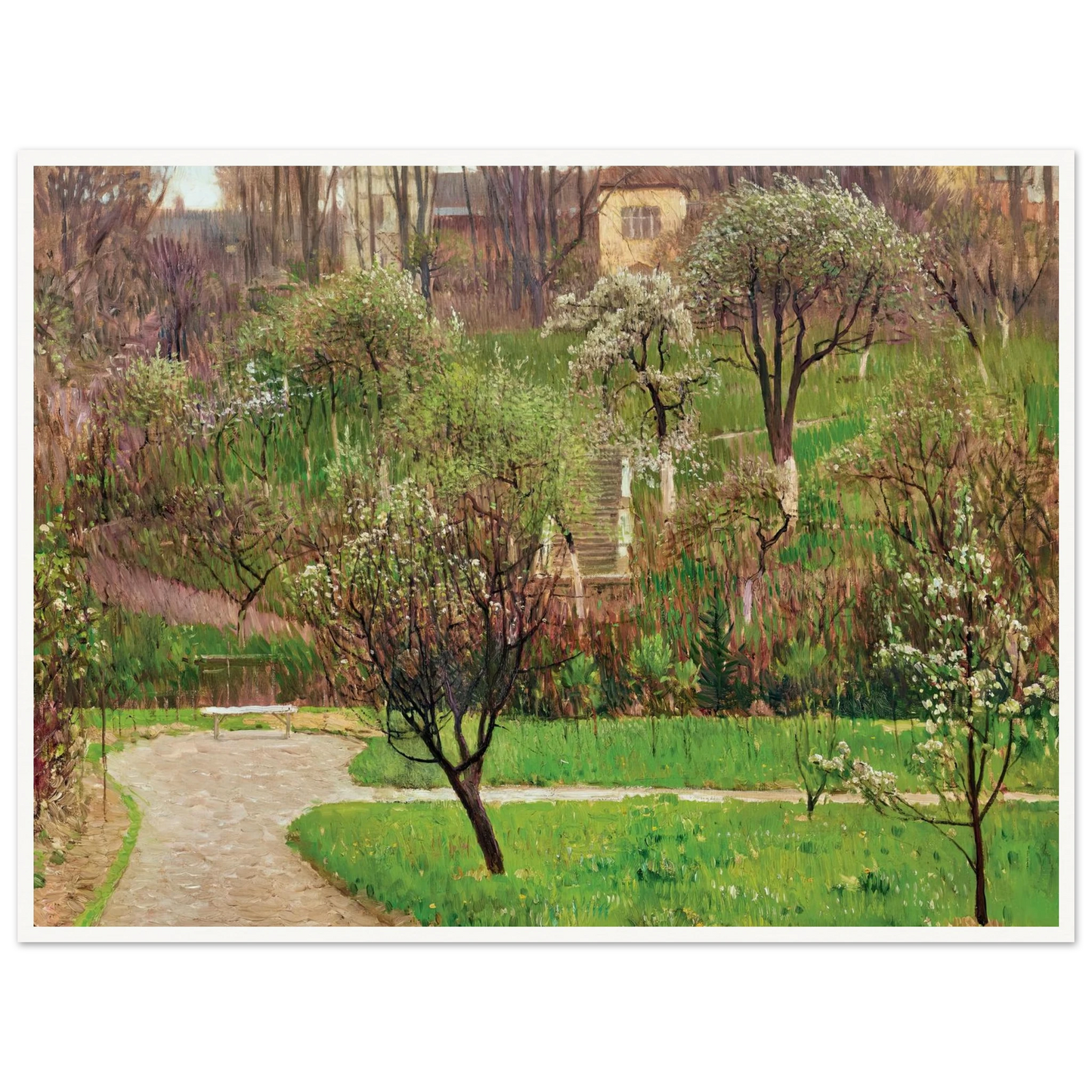 Garten in Döbling (Garden in Döbling, Vienna) (circa 1908) Art Print | Carl Moll-Quipham Collections