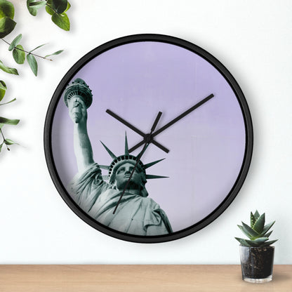 Poster featuring the Statue of Liberty Wall Clock | U.S. Information Agency-Quipham Collections