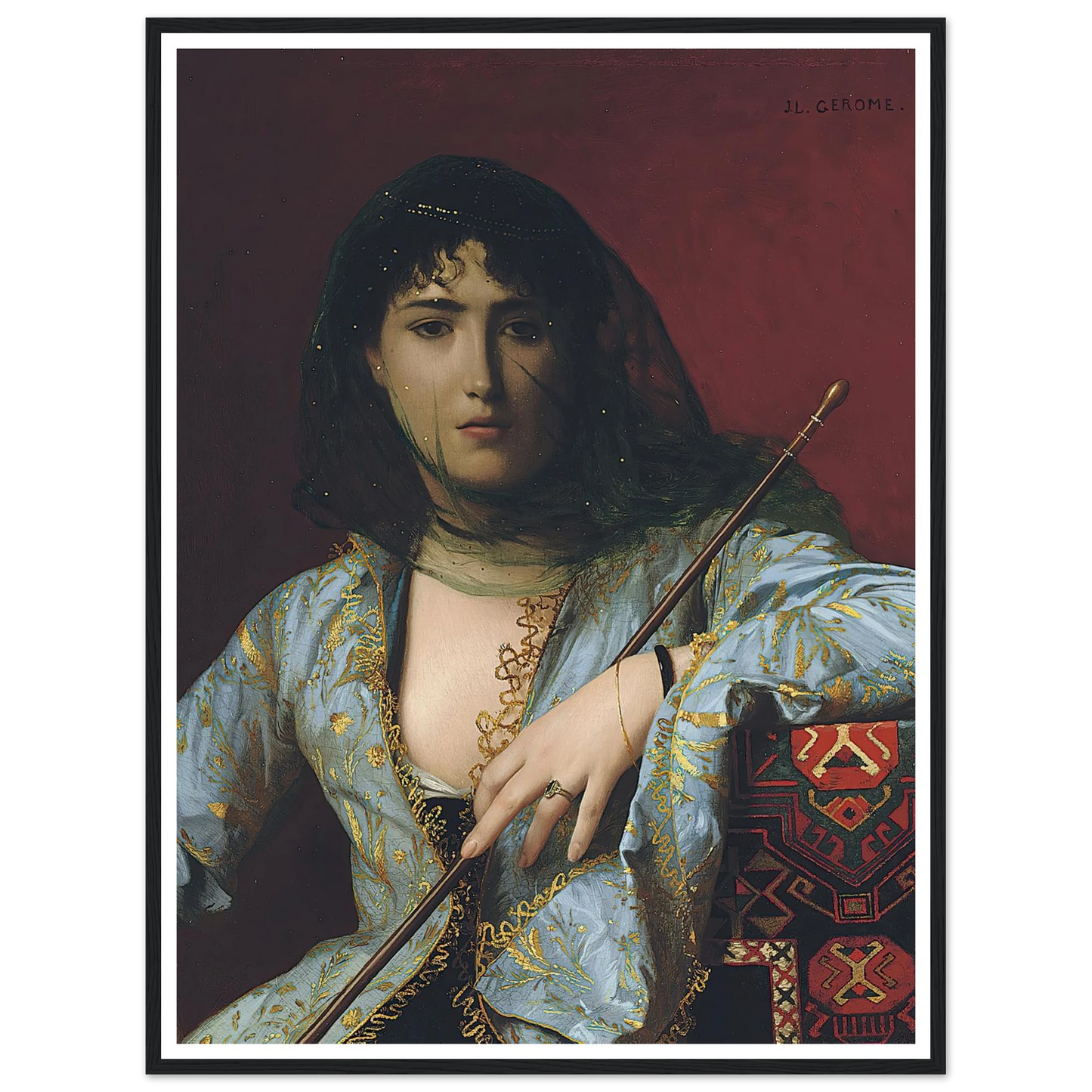Veiled Circassian Beauty Art Print | Jean Leon Gerome-Quipham Collections