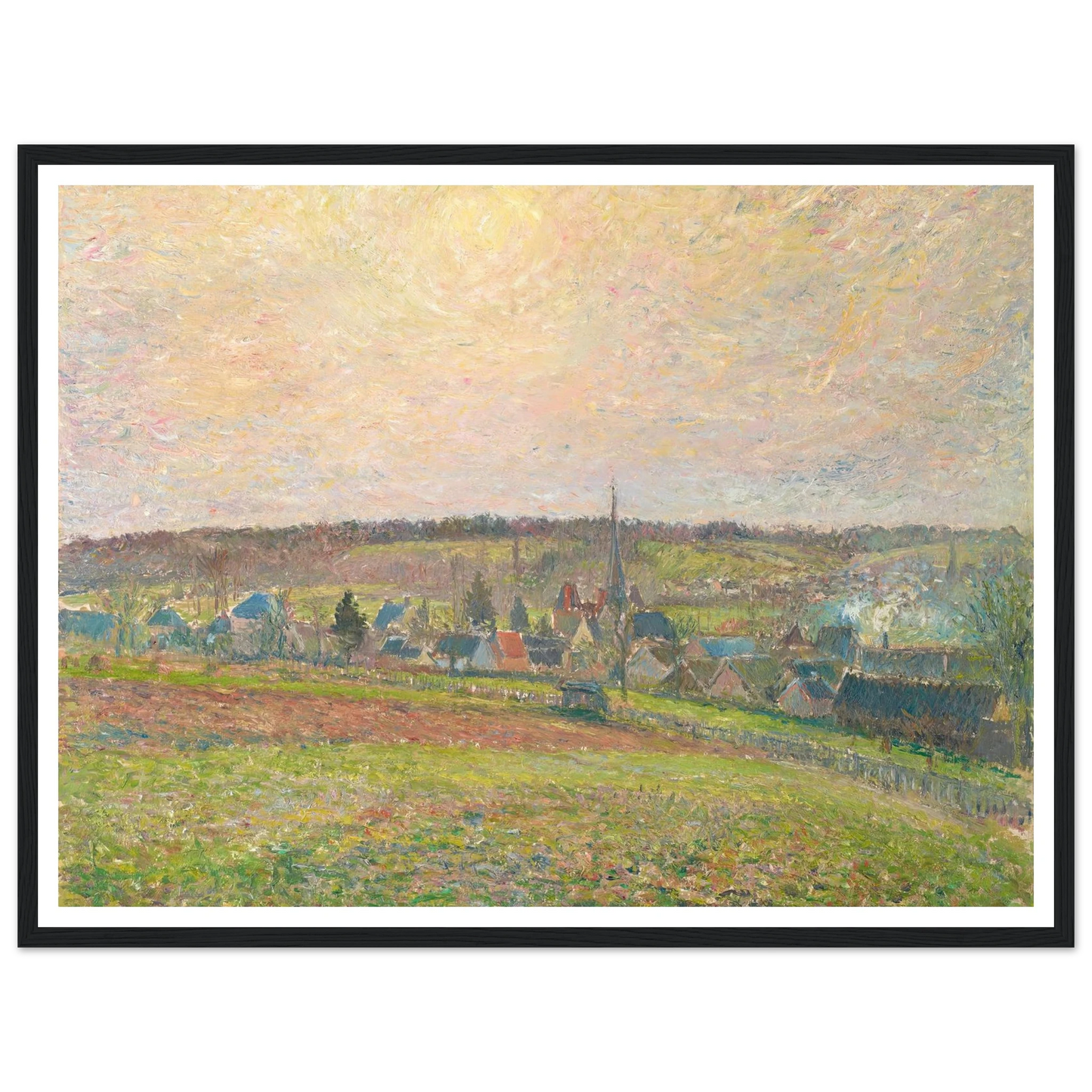 Le Village d’Éragny (The Village of Éragny) (1885) Art Print | Camille Pissarro-Quipham Collections