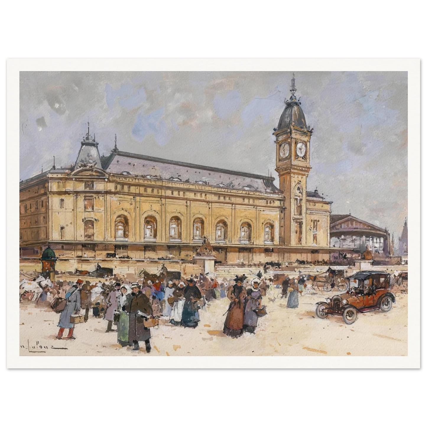 Gare de Lyon Art Print | Eugene Galien Laloue-Quipham Collections