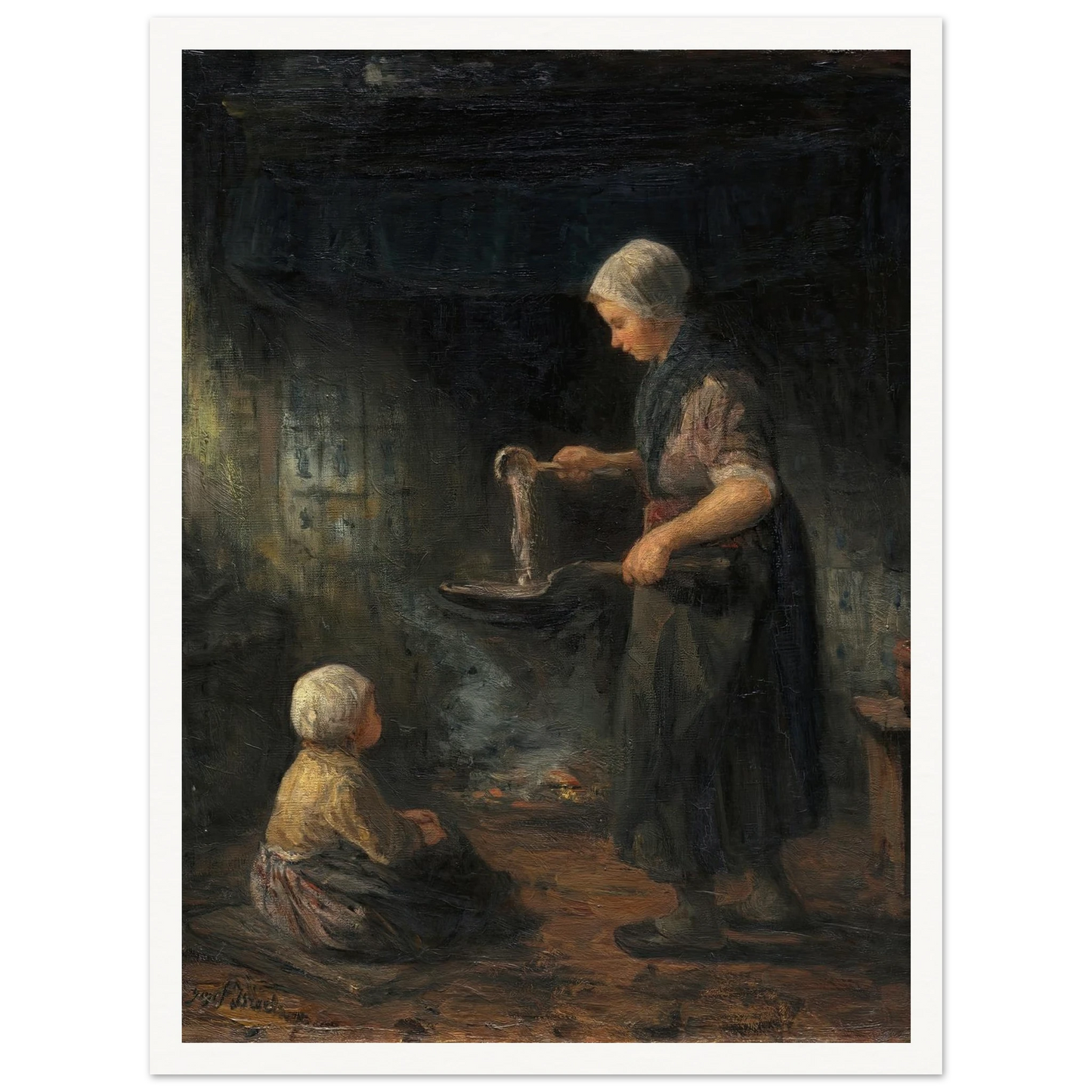 The Pancakes (c. 1875) Art Print | Jozef Israels-Quipham Collections