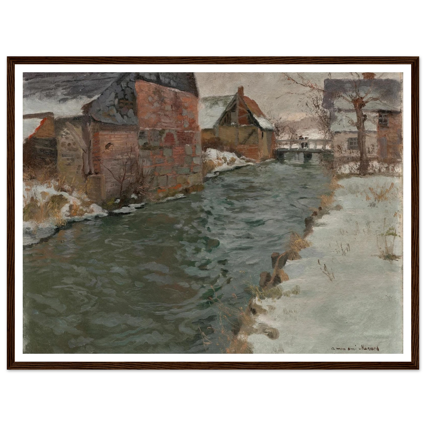 Hameau en bord de rivière (1895) Art Print | Frits Thaulow-Quipham Collections