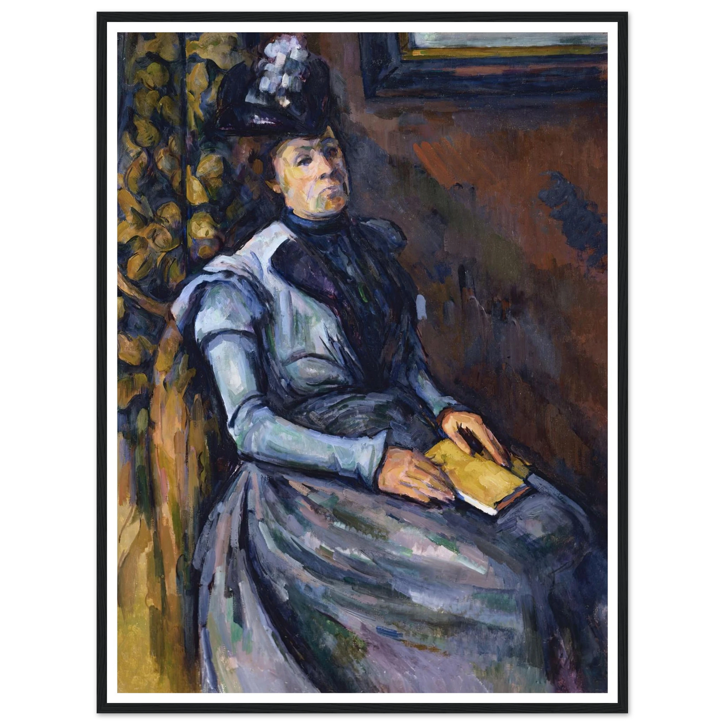 Seated Woman in Blue Art Print | Paul Cezanne-Quipham Collections