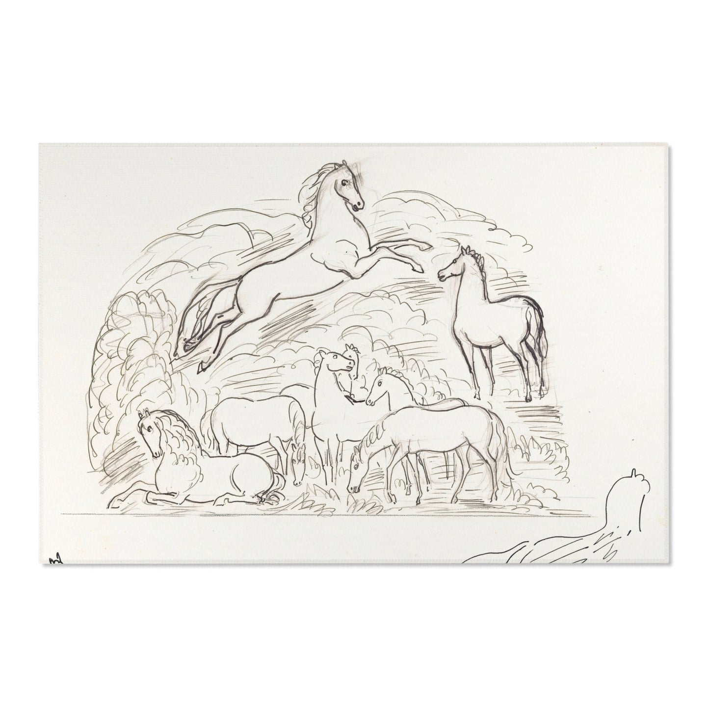 Schetsblad met paarden (1891) Rug | Leo Gestel-Quipham Collections