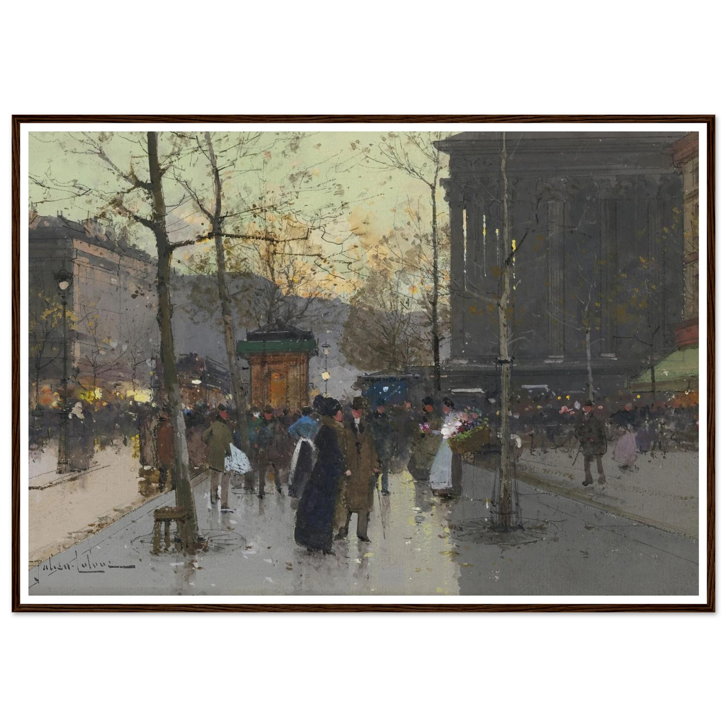 Marché de Fleurs, la Madeleine Art Print | Eugene Galien Laloue-Quipham Collections