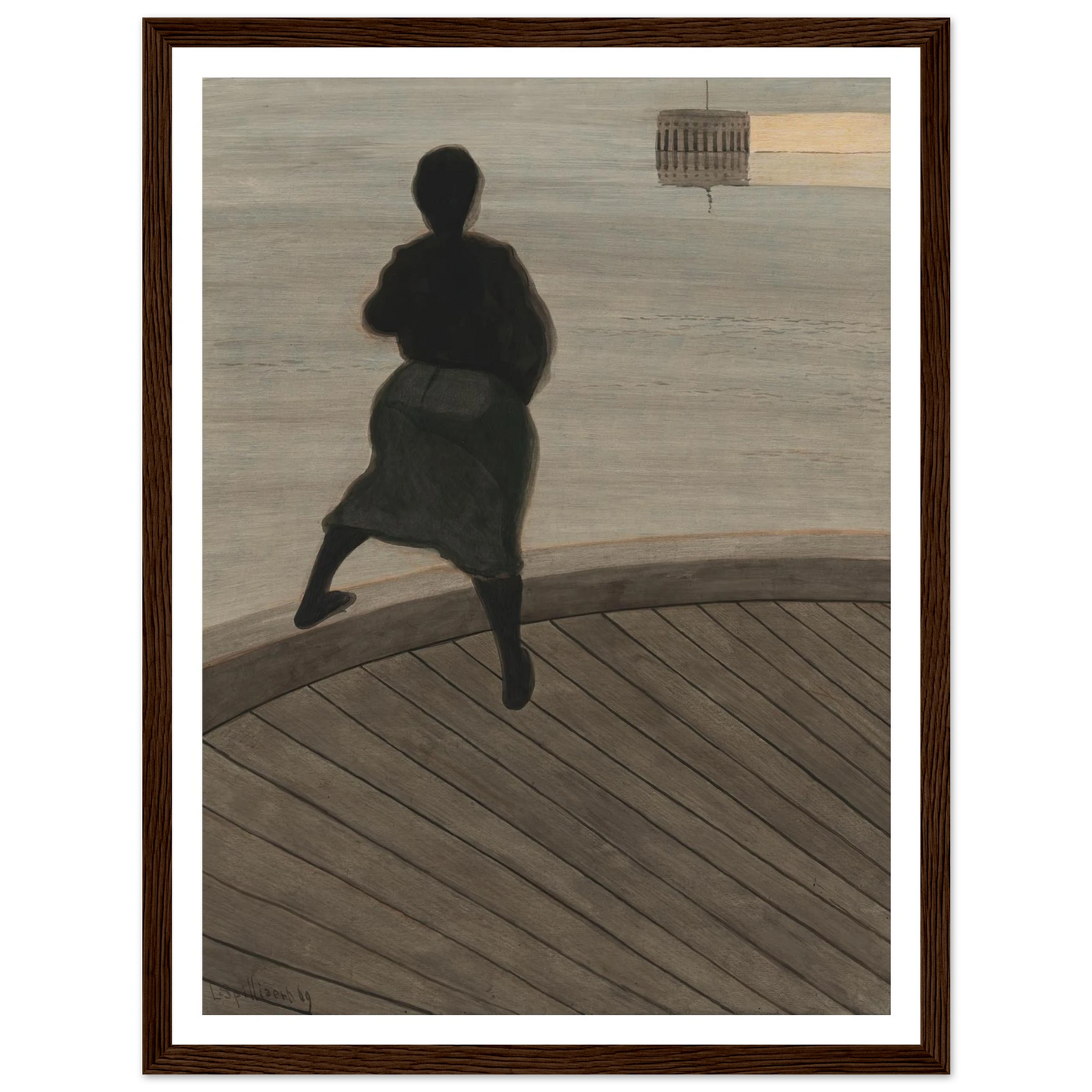 Femme de pêcheur sur le ponton (1909) Art Print | Leon Spilliaert-Quipham Collections