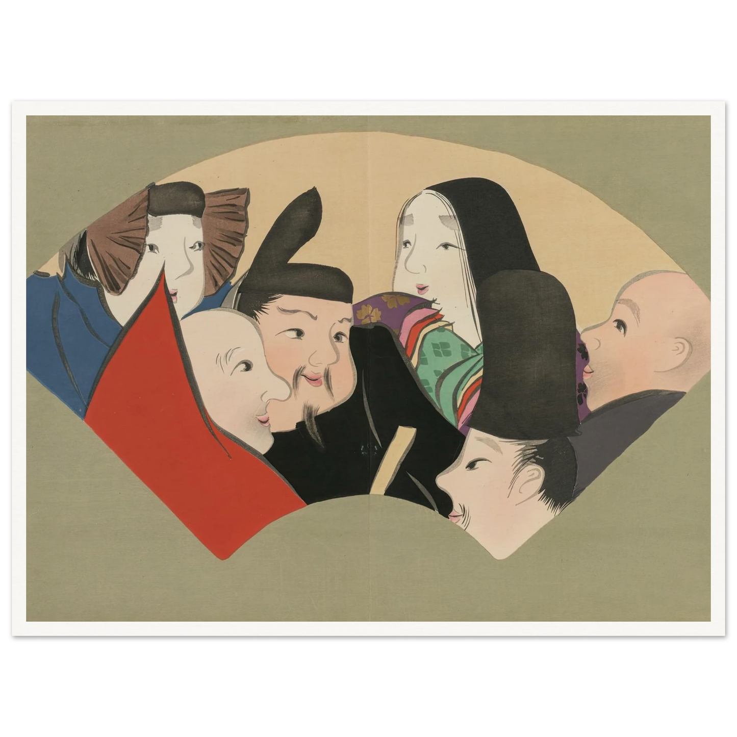 Six Poetic Immortals (Rokkasen) (1909-1910) Art Print | Kamisaka Sekka-Quipham Collections