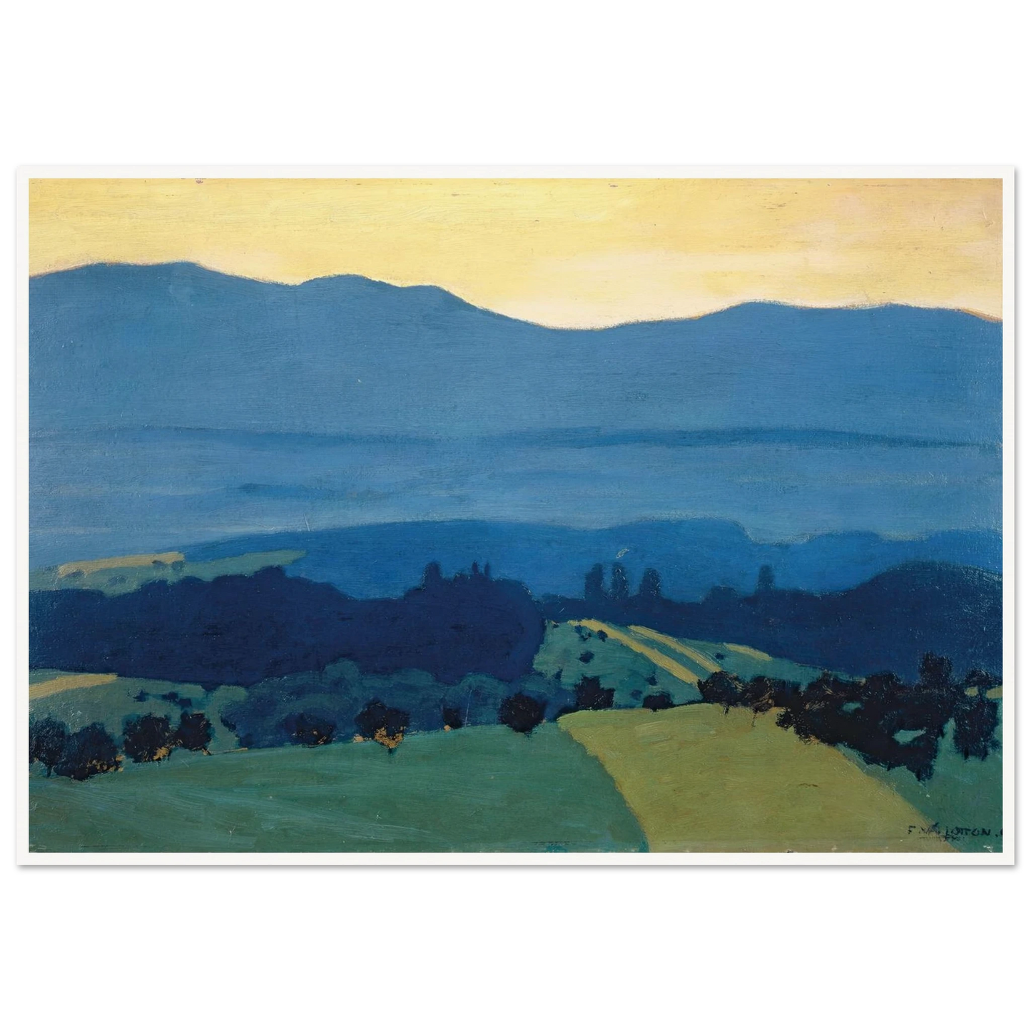 Landscape in the Jura Mountains near Romanel (1900) Art Print | Felix Vallotton-Quipham Collections