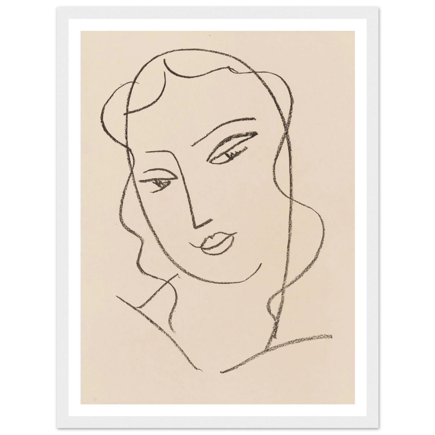 Tête voilée (1950-1951) Art Print | Henri Matisse-Quipham Collections