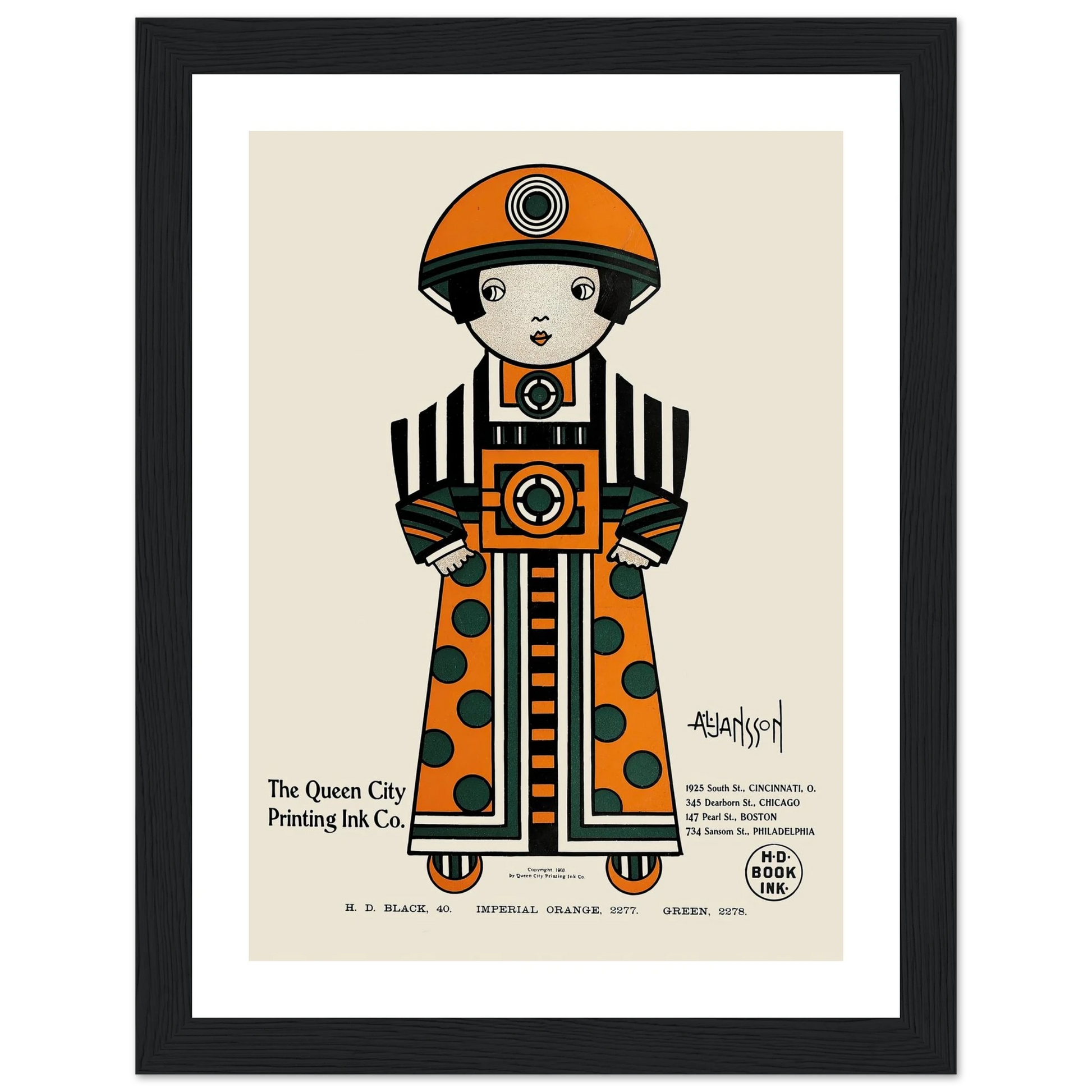 Queen City Ink, Ad. 02 (1890-1913) Art Print | Augustus Jansson-Quipham Collections