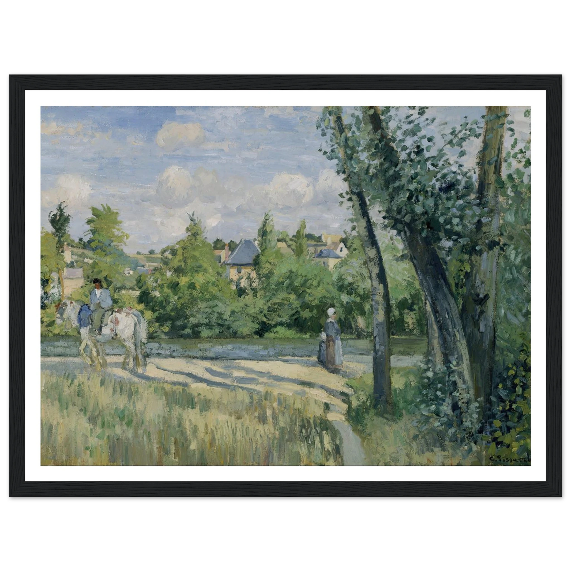 Sunlight on the Road, Pontoise (1874) Art Print | Camille Pissarro-Quipham Collections