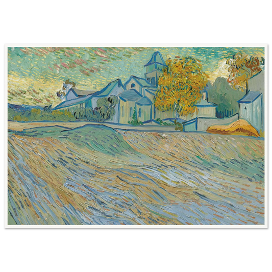Vue de l’asile et de la Chapelle Saint-Paul de Mausole (Saint-Rémy) (1889) Art Print | Vincent van Gogh-Quipham Collections