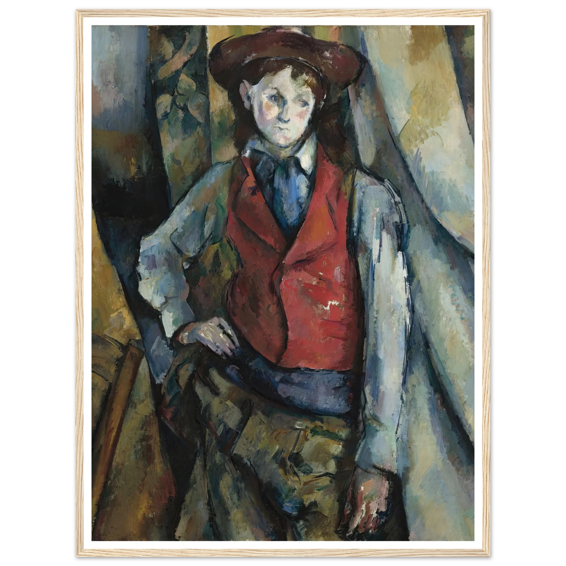 Boy in a Red Waistcoat (1888-1890) Art Print | Paul Cezanne-Quipham Collections