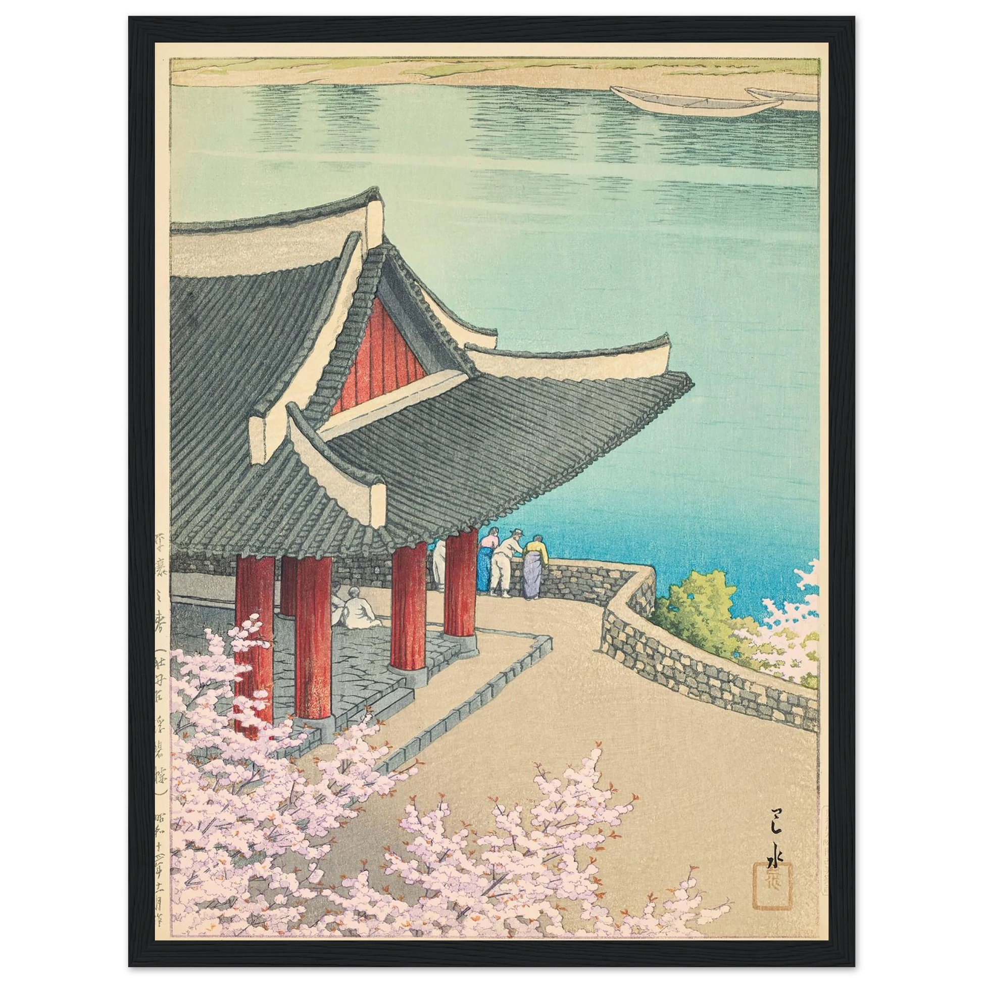 Heijo no haru, Botandai Fusekiro (Spring at Pubyong Pavilion, Modan Viewpoint, Pyongyang) (1939) Art Print | Kawase Hasui-Quipham Collections