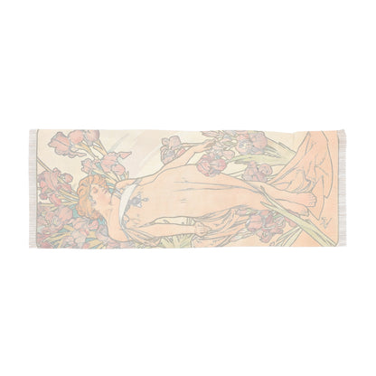The Iris | Alphonse Mucha Scarf – Art Nouveau Scarf-Quipham Collections