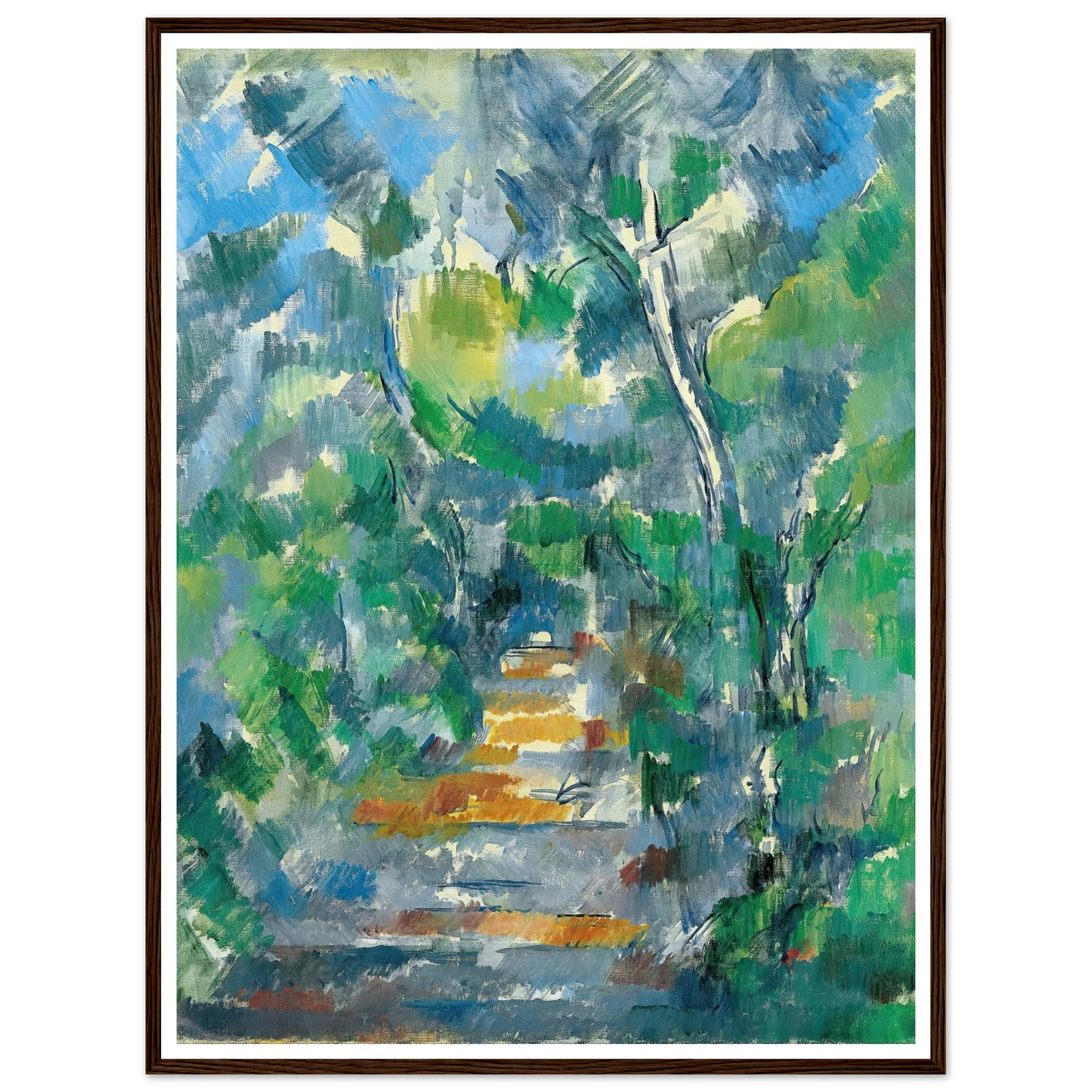 Forest Scene (Path from Mas Jolie to Château noir) (1900-1902) Art Print | Paul Cezanne-Quipham Collections