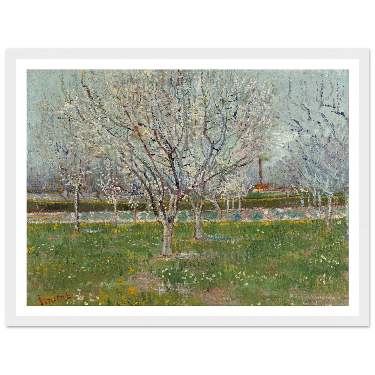 Orchard in Blossom (Plum Trees) Art Print | Vincent van Gogh-Quipham Collections