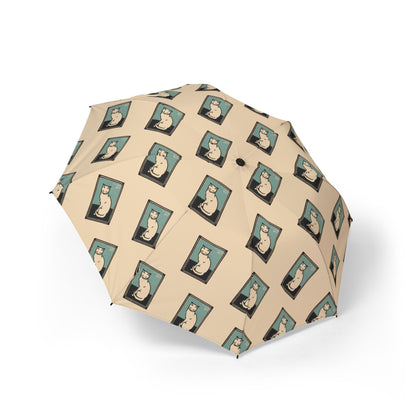Zittende kat met gesloten ogen Umbrella | Julie de Graag-Quipham Collections