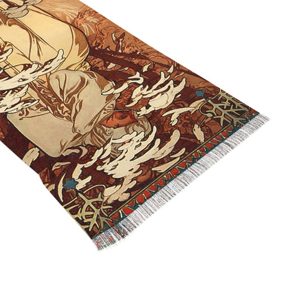 Winter | Alphonse Mucha Scarf – Art Nouveau Scarf-Quipham Collections