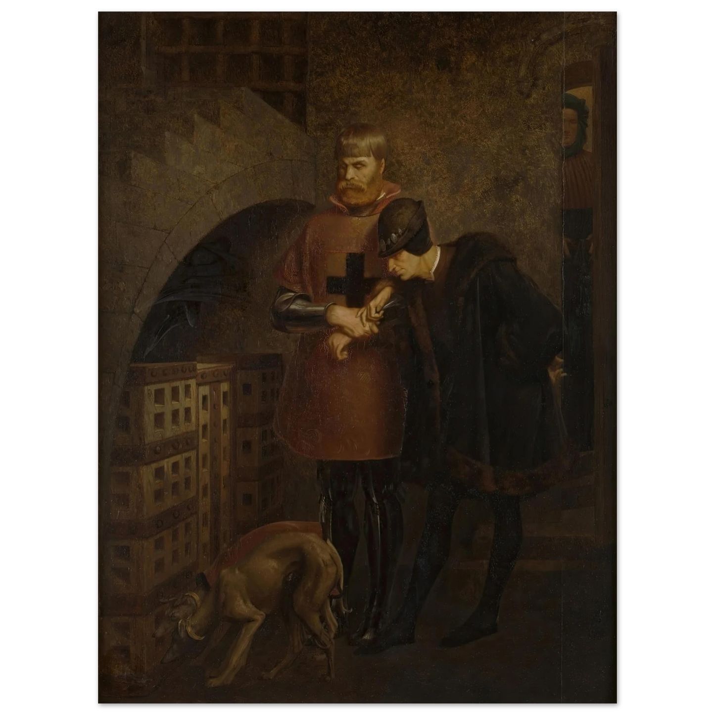 Louis XI of France visiting Cardinal Balue in his iron cage (1883) Art Print | Jean Leon Gerome-Quipham Collections
