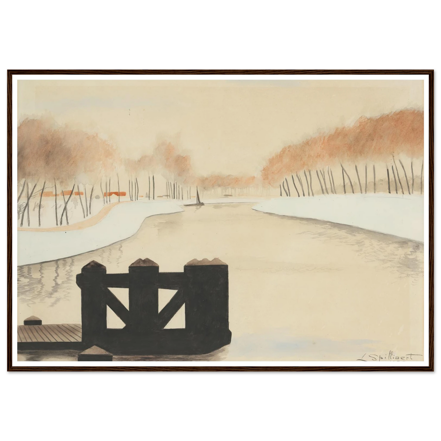 De Keignaertkreek in Zandvoorde (1933) Art Print | Leon Spilliaert-Quipham Collections