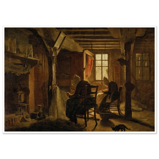 Mending the Nets Art Print | Jozef Israels-Quipham Collections