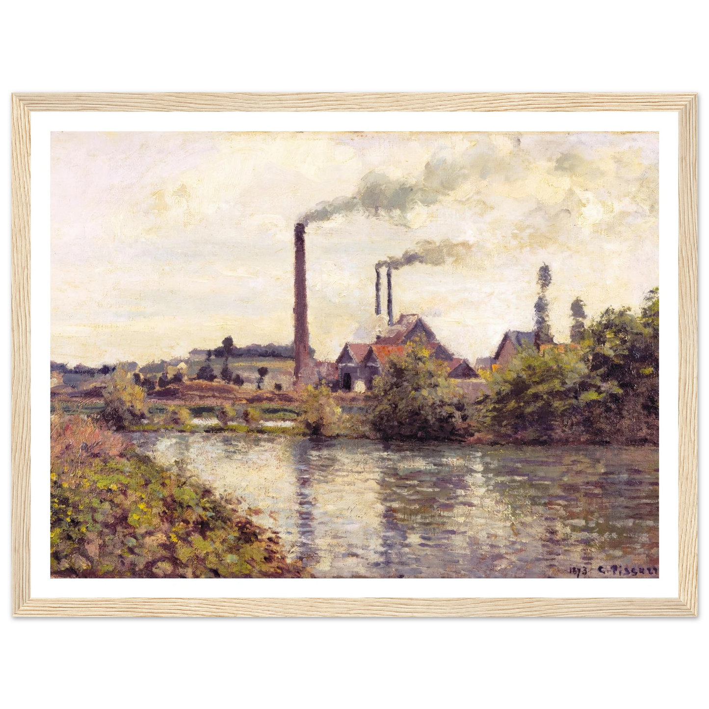 The Factory at Pontoise Art Print | Camille Pissarro-Quipham Collections
