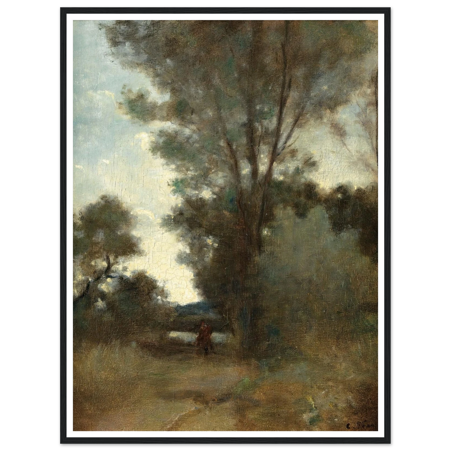 Cavalier À L’orée D’un Bois (circa 1859) Art Print | Camille Pissarro-Quipham Collections