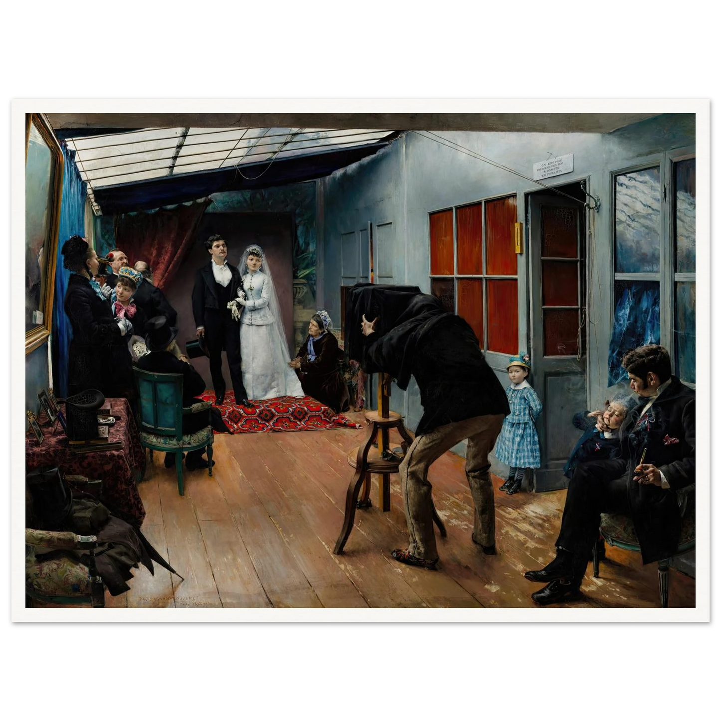 Wedding in the Photographer’s Studio (1879) Art Print | Pascal Adolphe Jean Dagnan Bouveret-Quipham Collections