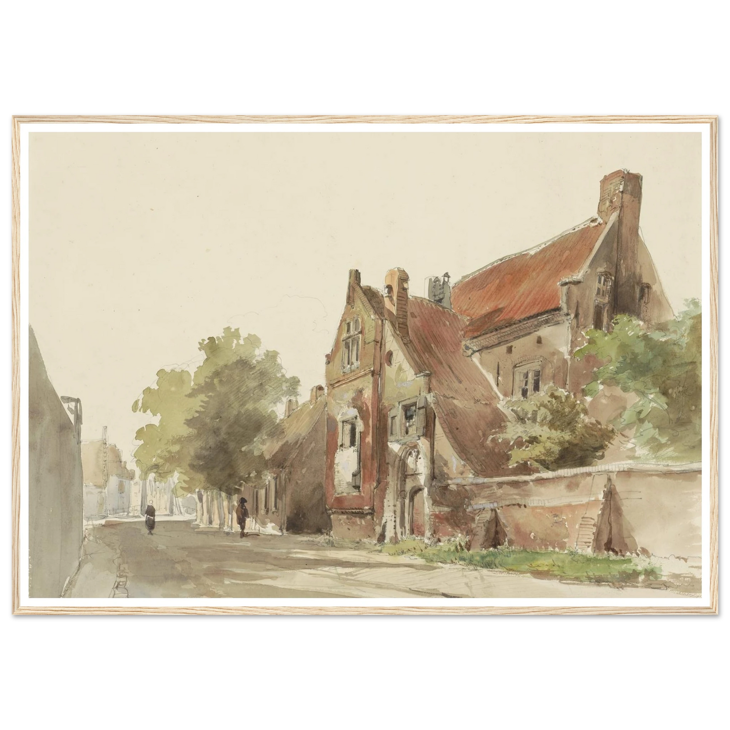 Het oude gasthuis te Hasselt (1861) Art Print | Cornelis Springer-Quipham Collections