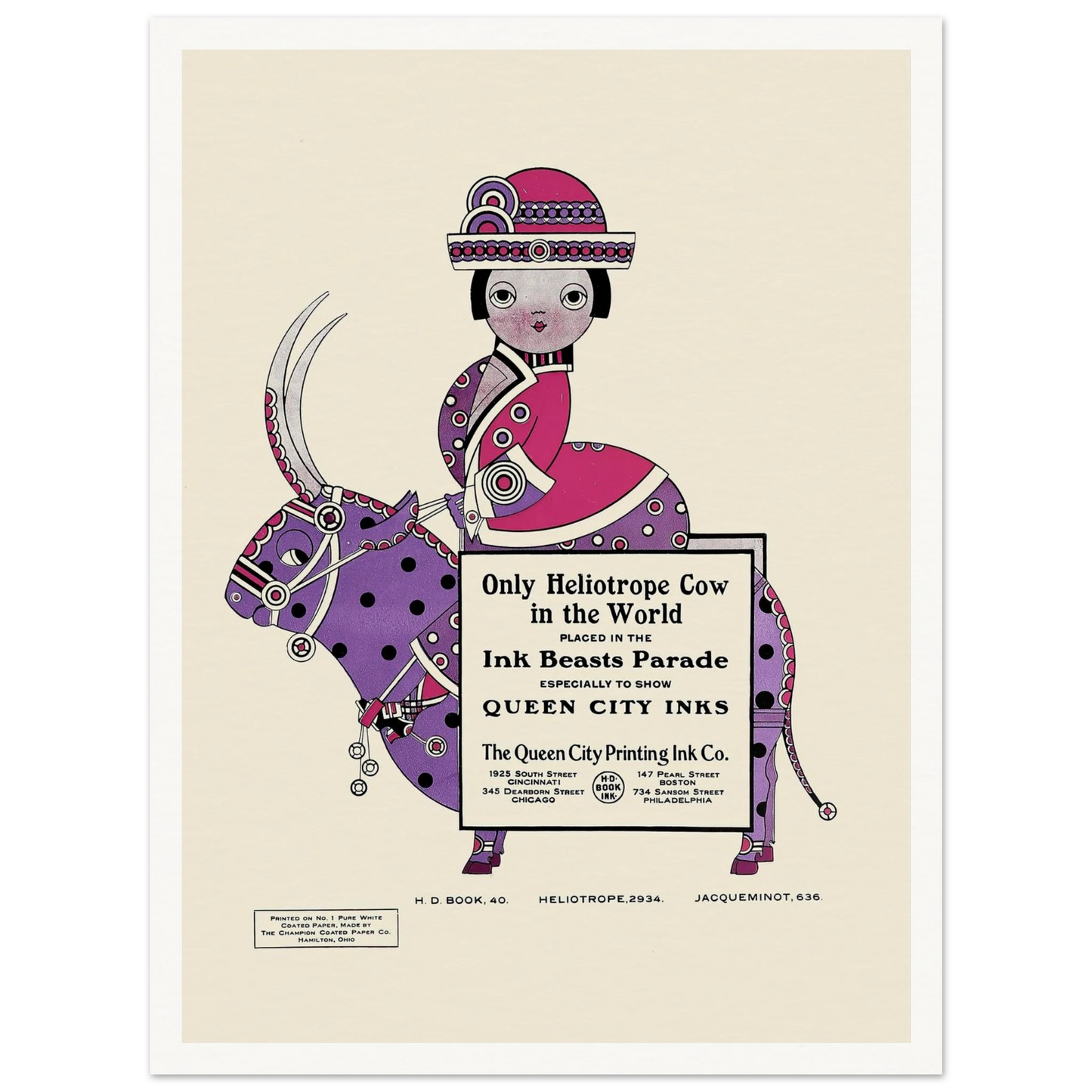 Queen City Ink, Ad. 26 (1890-1913) Art Print | Augustus Jansson-Quipham Collections