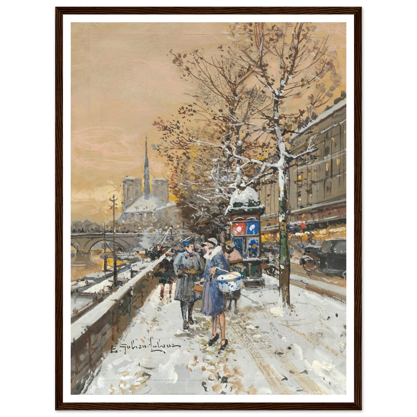 An assignation along the Seine Art Print | Eugene Galien Laloue-Quipham Collections